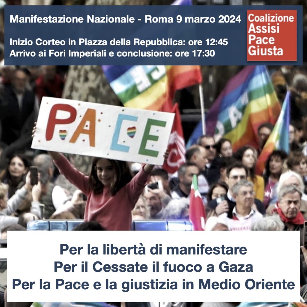 Sabato 9 marzo a Roma per la pace!