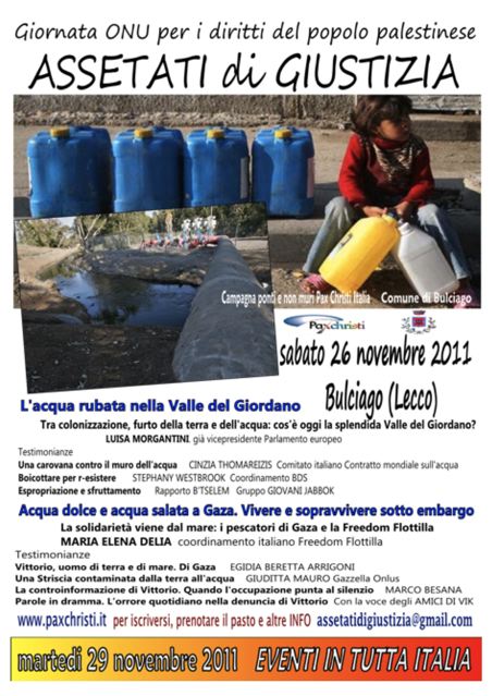 Sabato 26 novembre a Bulciago... ricordando Vittorio Arrigoni