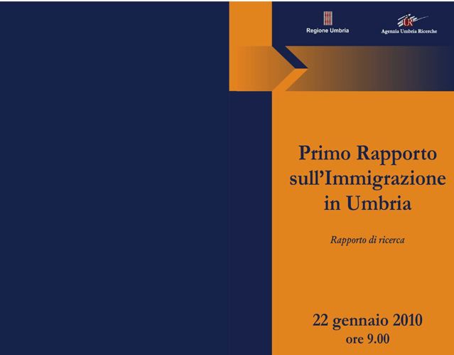Il 22 gennaio a Perugia sarà presentato il Primo Rapporto sull'immigrazione in Umbria