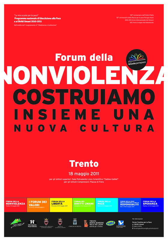 18 maggio "Forum della Nonviolenza" a Trento