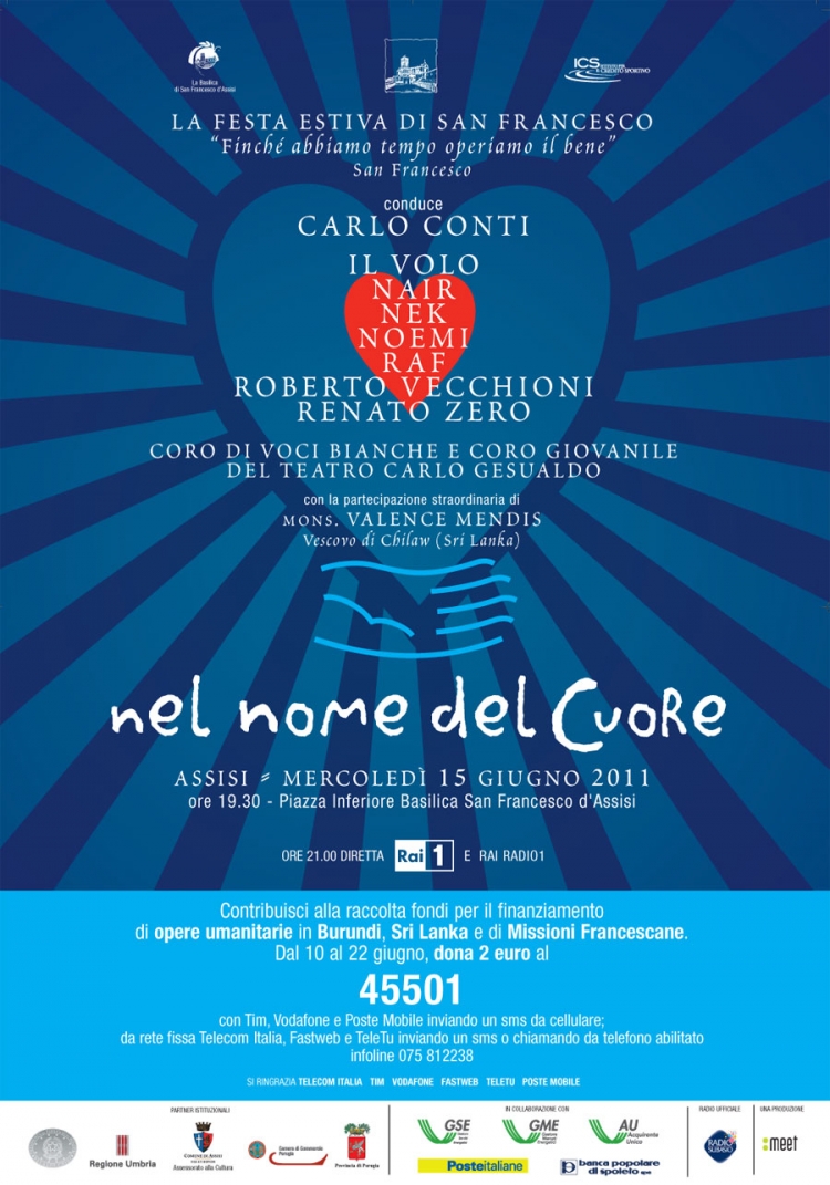 Assisi, Nel nome del cuore. Al via la campagna sms solidale